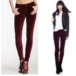 NWT Splendid Velvet Velour Skinny Jeans, Sz 30